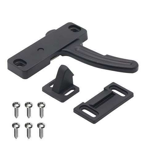 JIAHAOO Right RV Screen Door Inside Lock Replacement Black Aluminum
