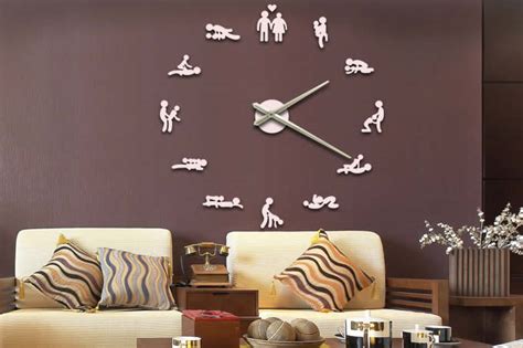 Diy Self Adhesive Sex Position Wall Clock Feelt