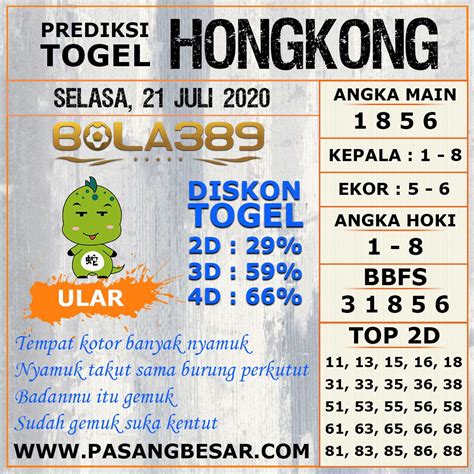 Prediksi Togel Hongkong Bola389 Selasa 21 Juli 2020 Seruling