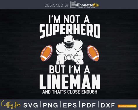 Football Lineman Hero Offensive Defensive Player Svg Cricut