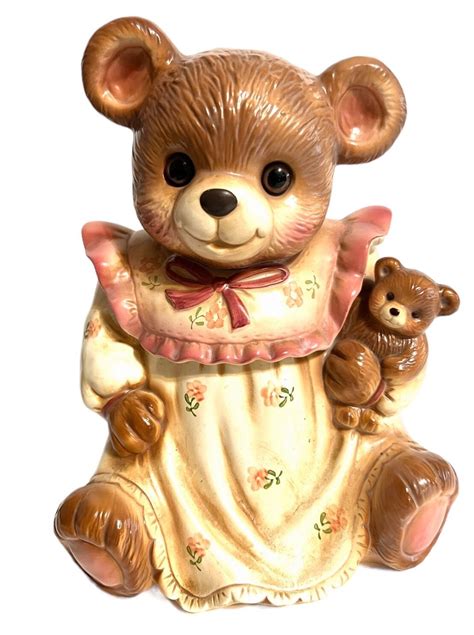 Vintage Cookie Jar Bear Bears Cookie Jar Home Decor Kitchen Etsy