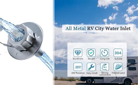 Amazon G Sunny All Metal RV City Water Inlet With Check Valve RV