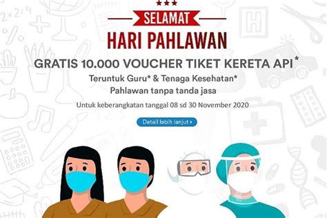 PT KAI Bagi Bagi 10 Ribu Voucher Tiket Gratis Untuk Guru Bidan Dan