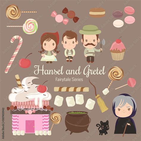 Vetor De Fairytale Series Hansel And Gretel Do Stock Adobe Stock