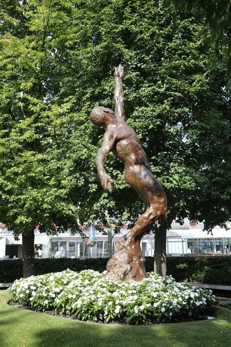 Arthur Ashe Statue in Front of the Arthur Ashe Stadium at the Billie Jean King National Tennis ...