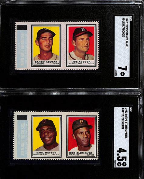 Lot Detail 1962 Topps Stamps Panels Bob Clemente Battey SGC 4 5