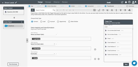 Create Workflow Using Recipe Connect Ipaas