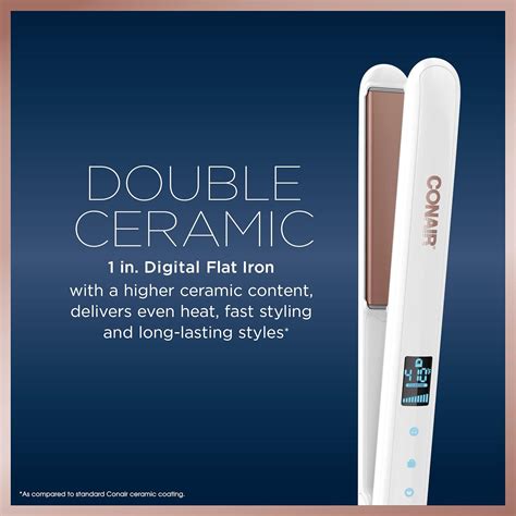 Conair Double Ceramic Flat Iron 1 Inch Digital Flat Iron Whitewhite 1 Inch Digital Conair