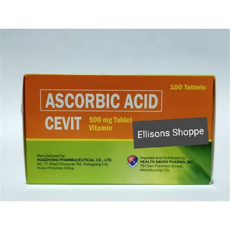 Cevit Ascorbic Acid Mg Box Of Tablets Shopee Philippines