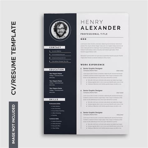 Premium Vector Modern Resume Or Cv Template