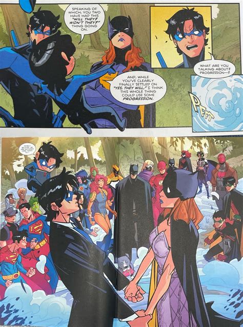 Comic Excerpt Nightwings Imp Tries To Get Him And Batgirl Married