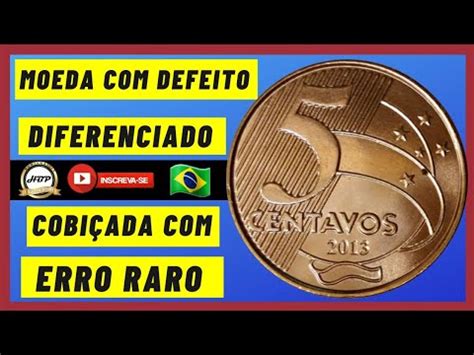 Moeda Defeito Diferenciado Centavos Cobi Ada Erro Raro