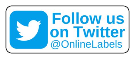 Follow Us On Twitter Social Media Label Template Onlinelabels®