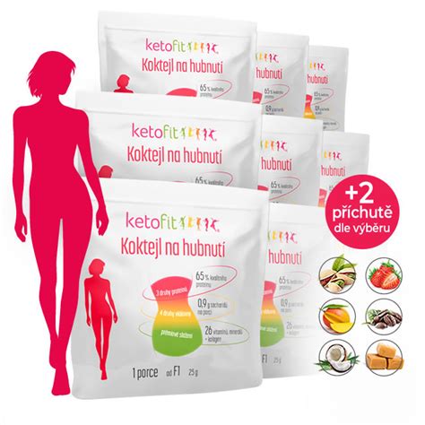 Proteinový koktejl na hubnutí Ketofit 9 porcí retro Ketofit