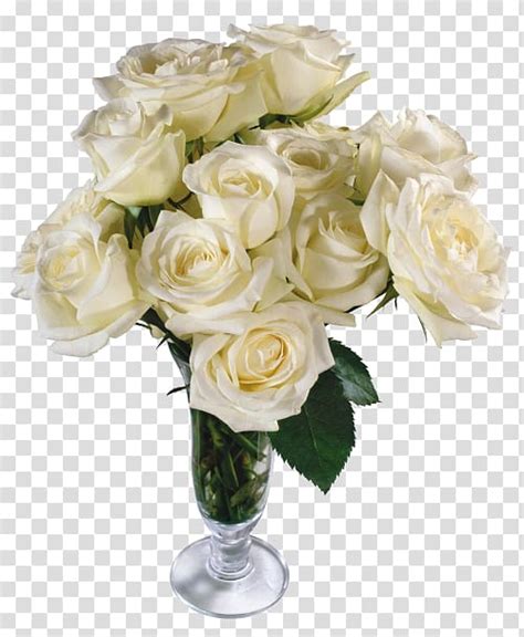 Rose Flower Bouquet White Roses Transparent Background Png Clipart