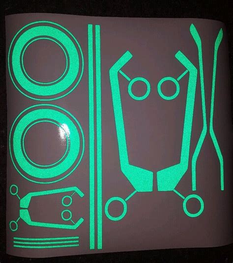 Tron Style Helmet Reflective Decal Stickers Be Seen Night Skateboarding