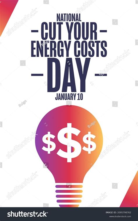 National Cut Your Energy Costs Day Stock Vector Royalty Free