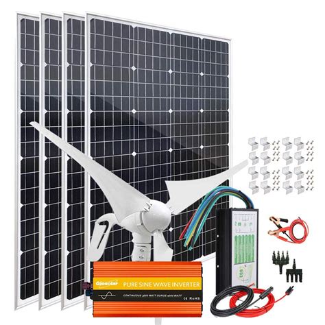 Buy W Wind Solar Backup Power Kit V Battery Charging Off Grid