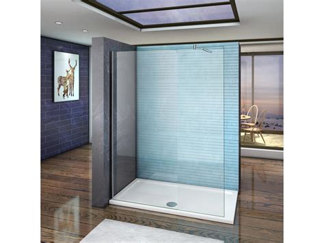 Paroi De Douche 120x200cm Verre 10mm Avec Barre De Fixation 70 120cm En