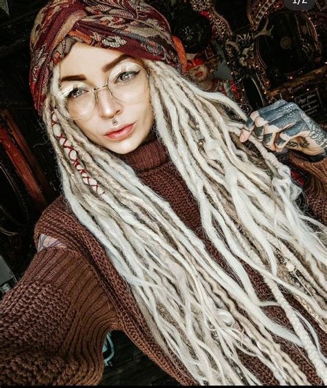 Blonde Synthetic Dreads Blonde Dreads Dreadlock Hairstyles Boho