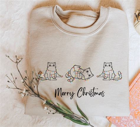 Cute Cat Christmas Jumper Cat Christmas Jumpers Cat - Etsy