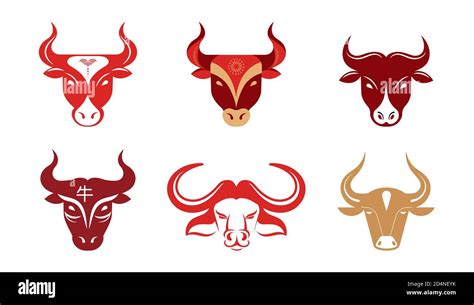 Chinese New Year 2021 Year Of The Ox Chinese Zodiac Symbol Vector