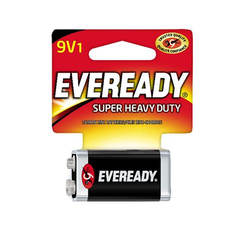 Eveready V Super Heavy Duty Size Battery Black And Silver