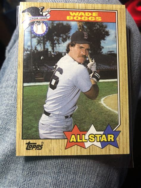 1987 Topps Wade Boggs All Star Card No 608 American League Boston Red