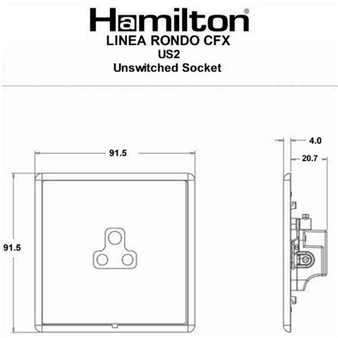 Hamilton Linea Rondo CFX Satin Brass Frame Satin Steel Plate 1 Gang 2A