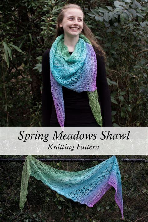 Spring Meadows Shawl Pattern By Snickerdoodle Knits Fingering Weight