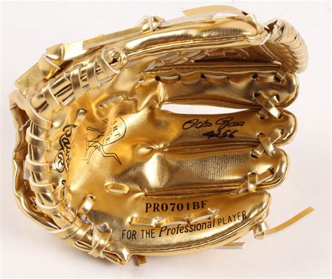 Pete Rose Signed Rawlings Gold Mini Baseball Glove Inscribed 4256