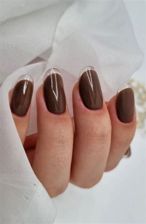 French Glass Nails That Re Sophisticated And Understated Brown Nails