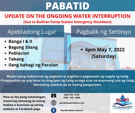 Plaridel Water District Official Website