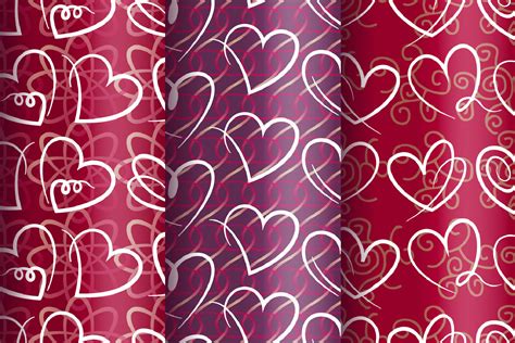 Seamless Hearts Patterns Graphic By G Creative Fabrica