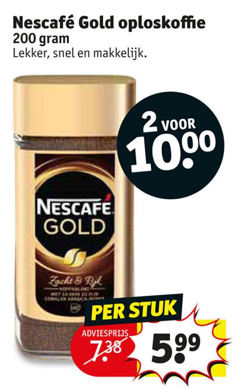 Nescafe Gold Oploskoffie 200g Aanbieding Bij Kruidvat