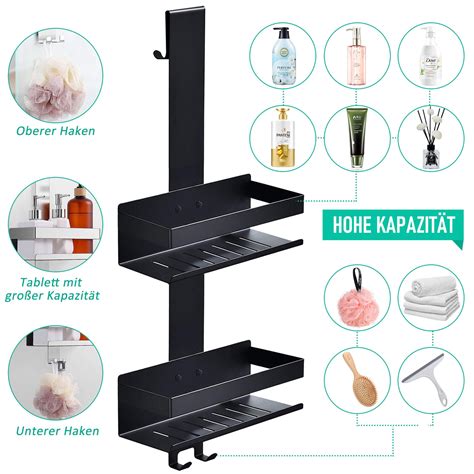 Edelstahl Duschregal Duschablage ohne Bohren Ablagen Badregal Hängen