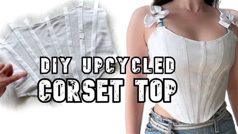 Diy Upcycled T Shirt Corset Top Regular Sewing Machine Refashion