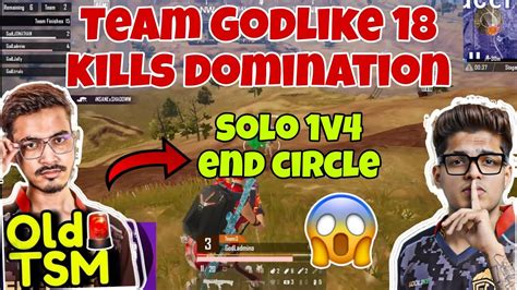 Team Godlike On Fire 18 Kills Admino 1v4 For Chicken Godlike