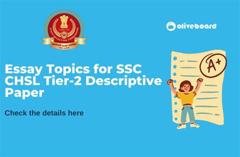 Essay Topics For SSC CHSL Tier 2 Descriptive Paper Check Now