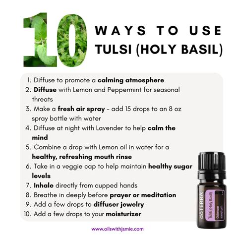 Tulsi Holy Basil Essential Oil By Jan Kohler Artofit