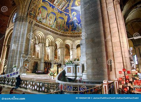 Details of the Basilica of the Sacre Coeur of Montmartre in Paris ...