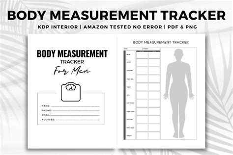 Male Body Measurement Tracker Chart