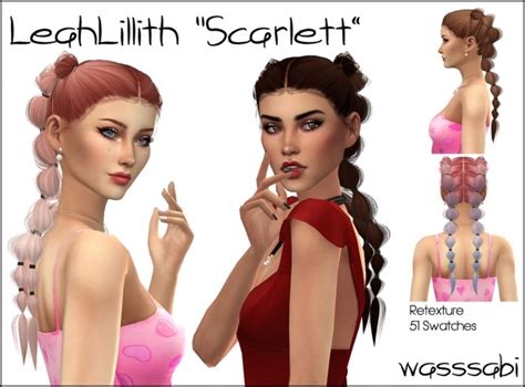 Leahlillith Scarlett Hair Retexture At Wasssabi Sims The Sims 4 Catalog