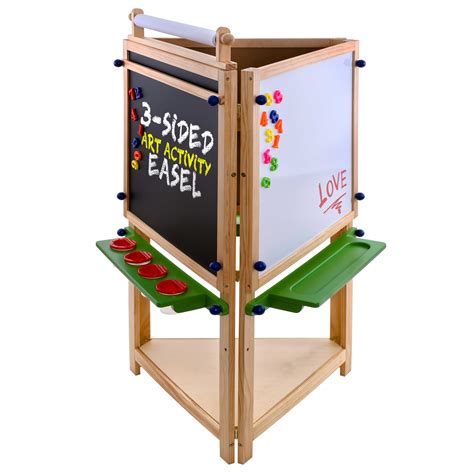 Us Art Supply Childrens 3 Sided Art Activity Easel With 3 Magnetic