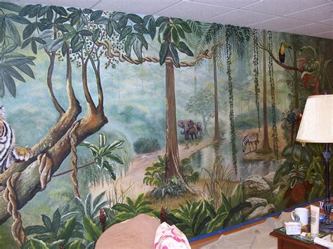 Rain Forest Jungle Mural By Louise Moorman Jungle Mural Mural