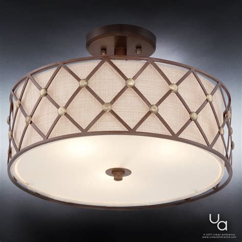 Springfield Drum Shade Semi Flush Ceiling Light Shelly Lighting