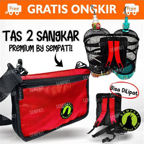 Jual Tas Sangkar Bawa Burung Ransel Punggung Gendong Dua Kandang