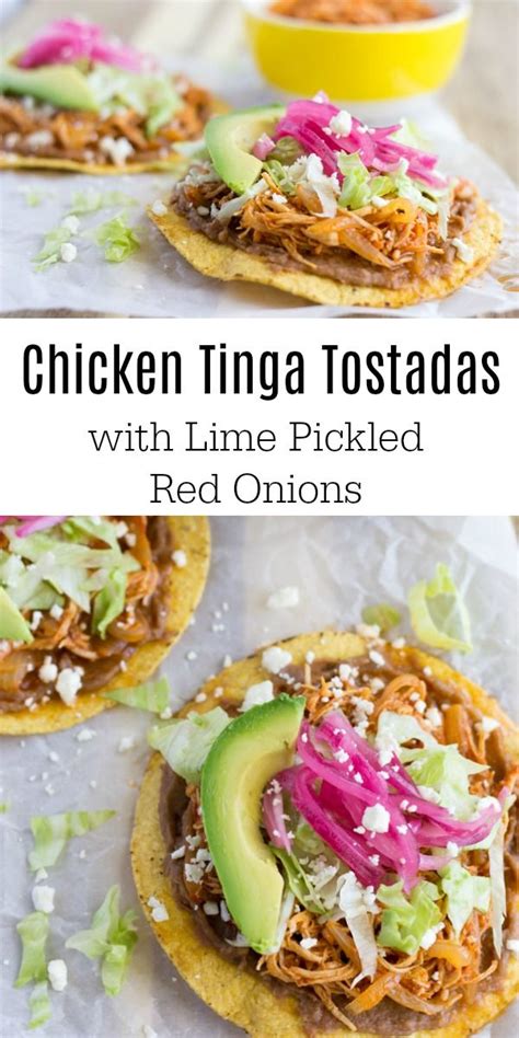 Chicken Tinga Tostadas Thai Caliente Mexican Main Dishes In 2024