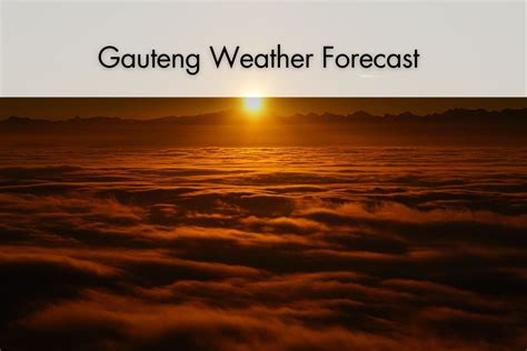 Gauteng Weather Cloudy Day For The Province