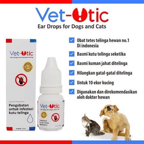 Jual Vet Otic Tetes Telinga Ear Mites Obat Anti Kutu Telinga Untuk